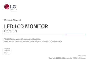 Handleiding LG 32UN88A-W LED monitor