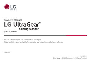 Manual LG 32GP850-B UltraGear LED Monitor