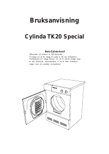 Bruksanvisning Cylinda TK 20 Special Torktumlare