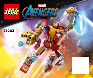 Brugsanvisning Lego set 76203 Super Heroes Iron Mans kamprobot