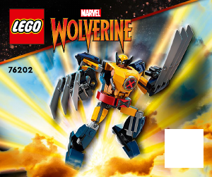 Manual Lego set 76202 Super Heroes Armadura Mech de Wolverine