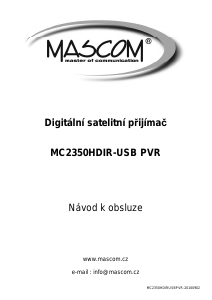 Manuál Mascom MC2350HDIR-USB PVR Digitální přijímač