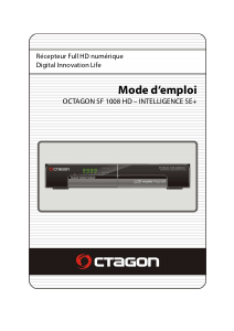 Mode d’emploi Octagon SF 1008 HD Récepteur numérique