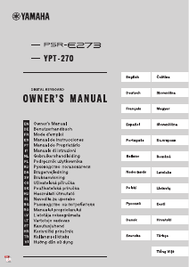 Manual Yamaha PSR-E273 Digital Keyboard
