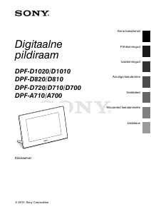 Kasutusjuhend Sony DPF-D810 Digitaalne pildiraam