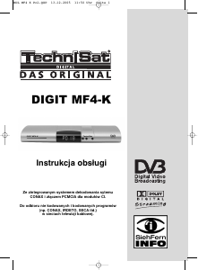 Instrukcja TechniSat DIGIT MF4-K Odbiornik cyfrowy