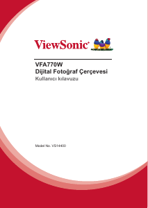 Kullanım kılavuzu ViewSonic VFA770W Dijital fotoğraf çerçevesi