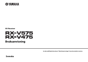 Bruksanvisning Yamaha RX-V475 Receiver