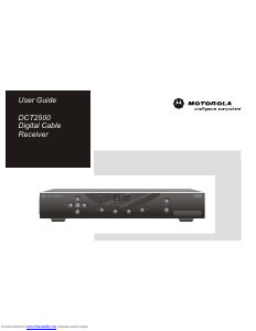 Manual Motorola DCT2500 Digital Receiver