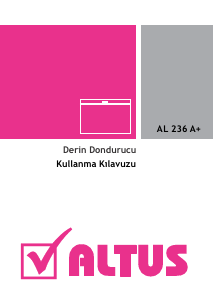 Kullanım kılavuzu Altus AL 236 A+ Dondurucu
