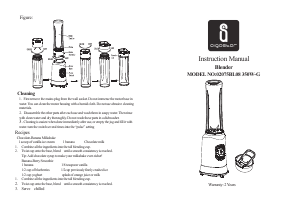 Handleiding Aigostar 02075BL08 350W-G Blender