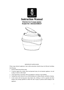 Manual Aigostar 8433325500337 Ice Cream Machine