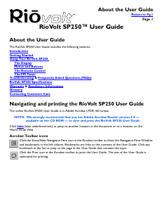 Handleiding RioVolt SP250 Discman