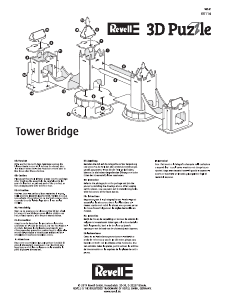 Mode d’emploi Revell 00116 Tower Bridge Puzzle 3D