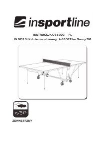 Instrukcja inSPORTline IN 6835 Sunny 700 Stół do tenisa stołowego