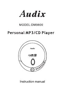 Manual Audix DM9800 Discman