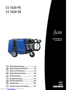 Handleiding Alto CS 1020 PE WAP Hogedrukreiniger