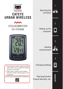 Manual Cateye CC-VT240W Urban Cycling Computer