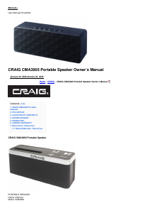 Manual Craig CMA3905 Speaker