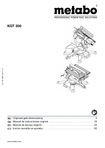 Manual Metabo KGT 300 Serra de esquadria