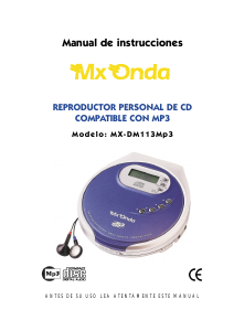 Manual de uso Mx Onda MX-DM113Mp3 Discman