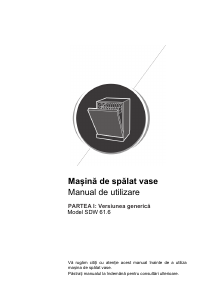 Manual Samus SDW61.6 Maşină de spălat vase