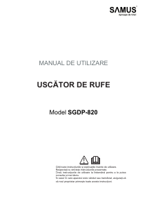 Manual Samus SGDP-820 Uscător