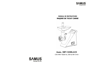 Manual Samus SMT-1220BLACK Tocator carne