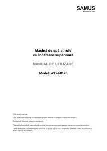 Manual Samus WTS-60120 Mașină de spălat