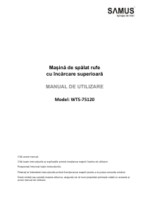 Manual Samus WTS-75120 Mașină de spălat