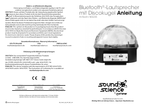 Bedienungsanleitung Sound Science 165235 Discokugel