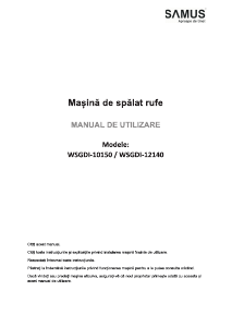 Manual Samus WSGDI-12140 Mașină de spălat
