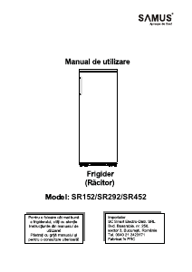 Manual Samus SR452 Frigider