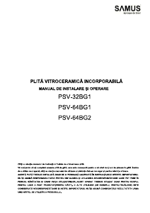 Manual Samus PSV-64BG1 Plită