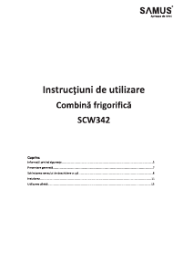 Manual Samus SCW342 Combina frigorifica