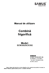 Manual Samus SCW392 Combina frigorifica