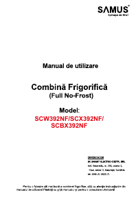 Manual Samus SCW392NF Combina frigorifica
