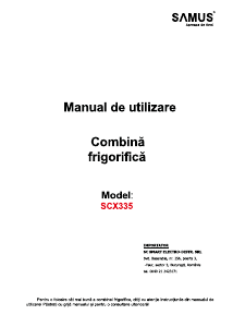 Manual Samus SCX335 Combina frigorifica