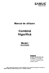 Manual Samus SCX392D Combina frigorifica