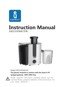 Manual Aigostar 8433325504120 Juicer