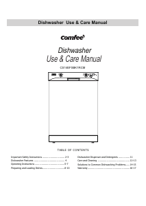 Manual Comfee CS14EFSBK1RCM Dishwasher