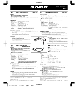 Handleiding Olympus ME51S Microfoon