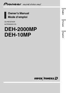 Mode d’emploi Pioneer DEH-2000MP Autoradio