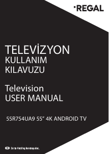 Kullanım kılavuzu Regal 55R754UA9 LED televizyon