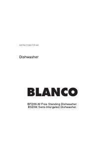 Manual Blanco BFD9X Dishwasher