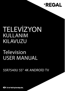 Kullanım kılavuzu Regal 55R7540U LED televizyon