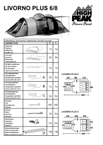 Handleiding High Peak Livorno Plus 6 Tent