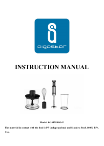 Manual Aigostar 8433325504342 Hand Blender