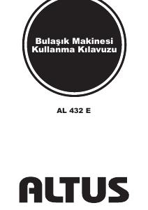 Kullanım kılavuzu Altus AL 432 E Bulaşık makinesi