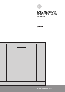 Kasutusjuhend Gorenje GV66160 Nõudepesumasin